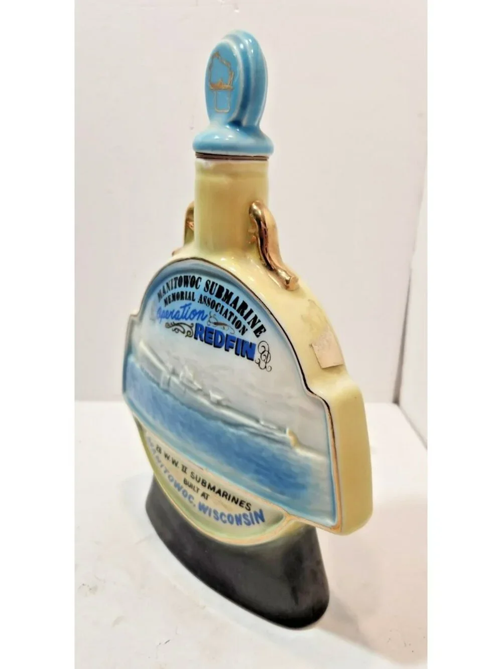 Jim Beam Manitowoc Submarine Operation Redfin Whiskey Decanter 1970 Empty